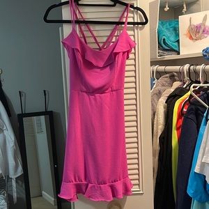 hot pink cocktail dress